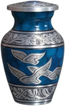 Load image into Gallery viewer, At Peace Memorials Dove Blue Keepsake Urn for Ashes
