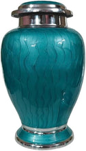 Load image into Gallery viewer, At Peace Memorials Hotep Biscayne Green Adult Urn for Ashes

