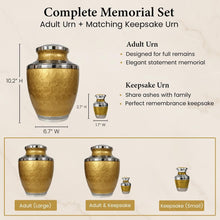 Load image into Gallery viewer, At Peace Memorials Cordoba Gold Keepsake Urn for Ashes
