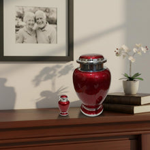 Load image into Gallery viewer, At Peace Memorials Hotep Red Keepsake Urn for Ashes
