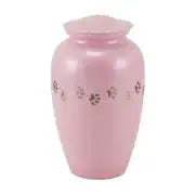 Load image into Gallery viewer, At Peace Memorials Large/Adult 195 Cubic Inches Classic Paws Pearl Pink Large Pet or Family Pet Urn
