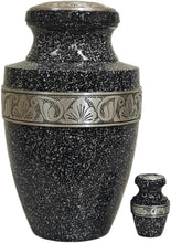 Load image into Gallery viewer, At Peace Memorials Tranquility Black Marble Urn for Ashes SET
