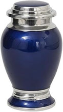 Load image into Gallery viewer, At Peace Memorials Hotep Navy Blue Keepsake Urn for Ashes
