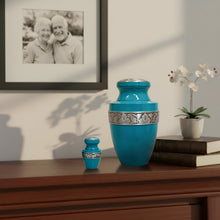 Load image into Gallery viewer, At Peace Memorials Tranquility Biscayne Green Keepsake Urn for Ashes
