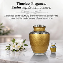 Load image into Gallery viewer, At Peace Memorials Cordoba Gold Keepsake Urn for Ashes
