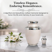 Load image into Gallery viewer, At Peace Memorials Cordoba Ivory Keepsake Urn for Ashes
