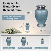 Load image into Gallery viewer, At Peace Memorials Hotep Tropical Blue Keepsake Urn for Ashes
