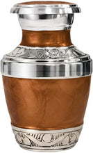 Load image into Gallery viewer, At Peace Memorials Cordoba Brown Keepsake Urn for Ashes
