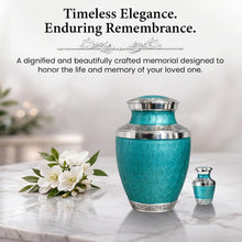 Load image into Gallery viewer, At Peace Memorials Cordoba Biscayne Green Keepsake Urn for Ashes
