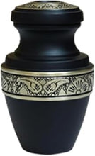 Load image into Gallery viewer, At Peace Memorials Tranquility Black Keepsake Urn for Ashes
