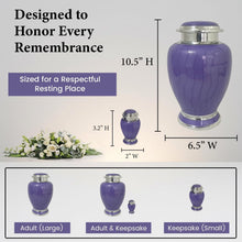 Load image into Gallery viewer, At Peace Memorials Hotep Purple Keepsake Urn for Ashes
