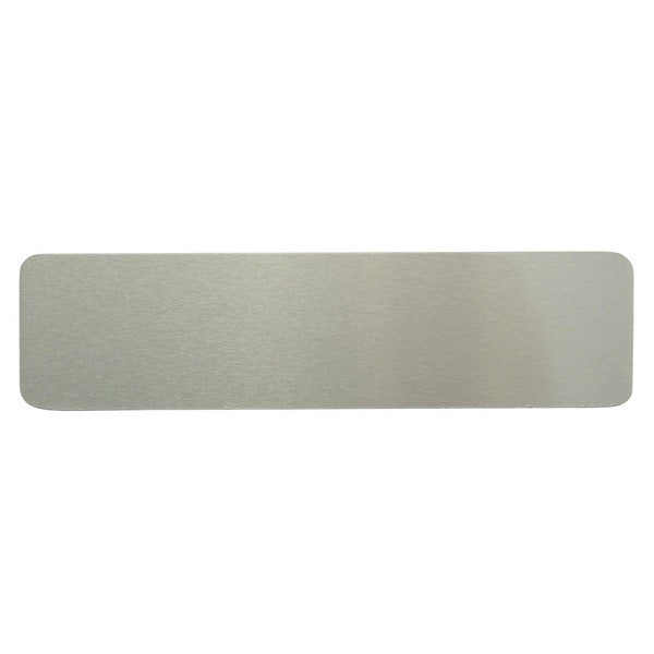 Large Alloy Rectangular Cremation Urn Personalization Plate - Pewter Colored