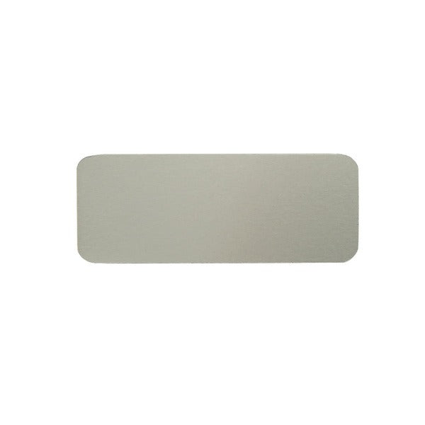 Small Alloy Rectangular Cremation Urn Personalization Plate - Pewter Colored
