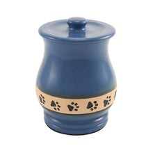 Load image into Gallery viewer, At Peace Memorials Blue Paw Print Extra Small Pet Urn
