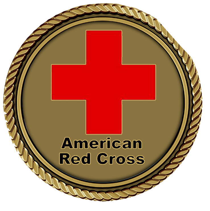 Red Cross Medallion for Box Cremation Urn/Flag Case - 3 Inch Diameter