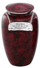 Load image into Gallery viewer, At Peace Memorials Classic Red Cremation Urn for ashes 200 CI
