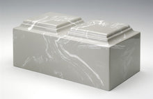 Load image into Gallery viewer, Classic Cultured Marble Companion Urn For Ashes 420 Cubic Inches TSA approved silver gray
