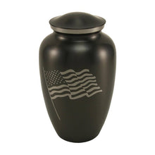 Load image into Gallery viewer, Large Funeral Cremation Urn for ashes, 210 Cubic Inches - Classic Flag
