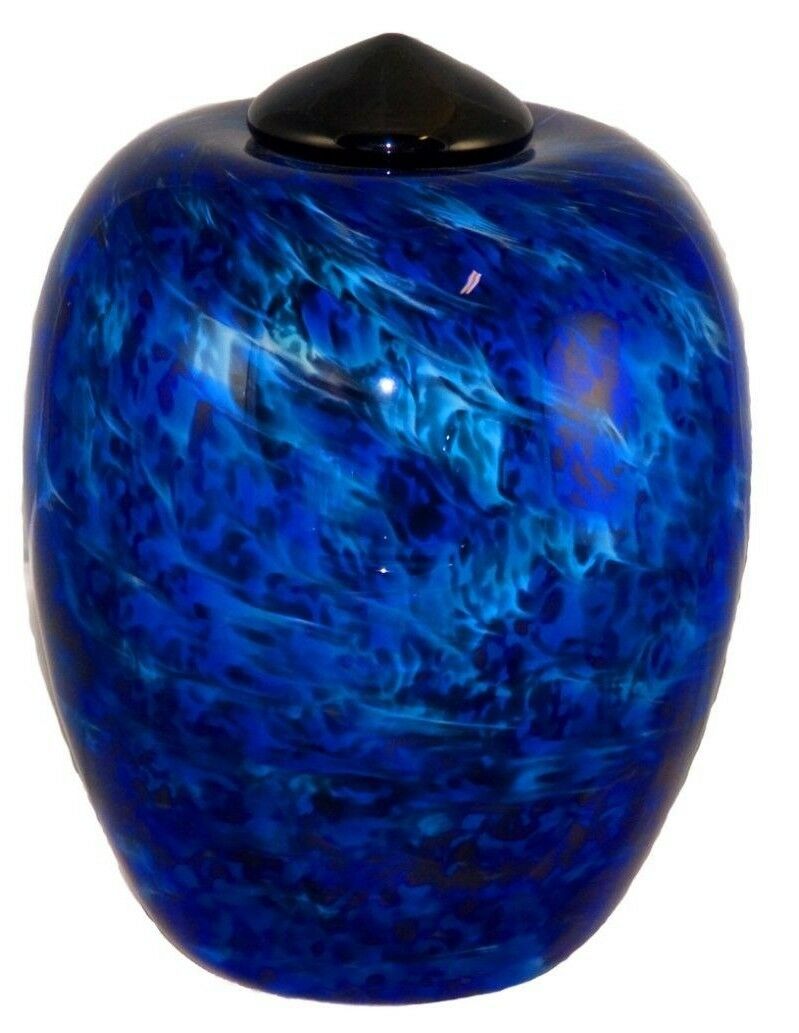 XL/Companion 400 Cubic In Florence Water Funeral Glass Cremation Urn for Ashes
