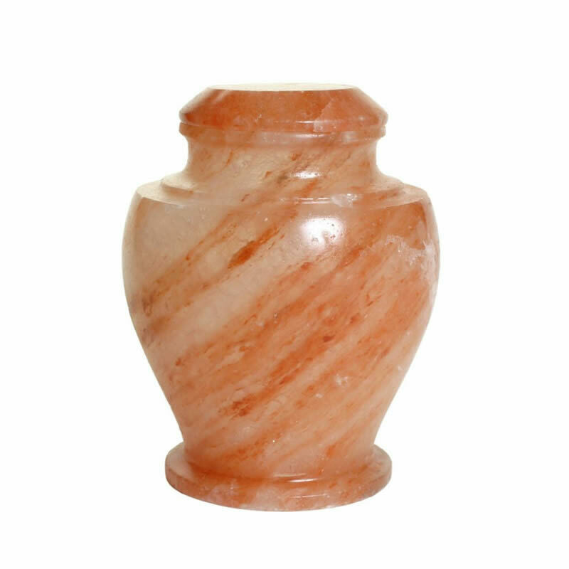 Carpel Rock Salt Biodegradable Funeral Cremation Urn Keepsake, 15 Cubic Inches