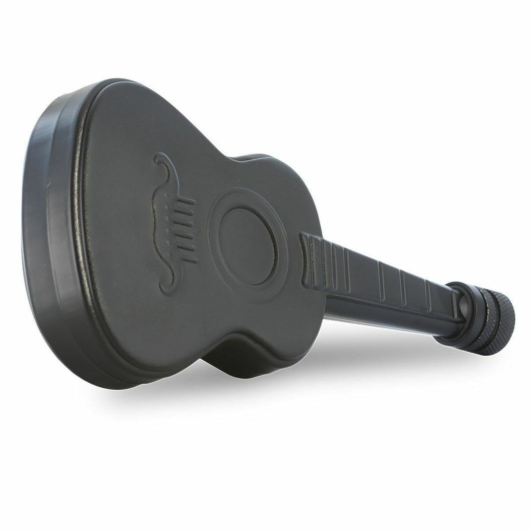 Small/Keepsake 10 Cubic Inch Black Acoustic Guitar Brass Cremation Urn for Ashes