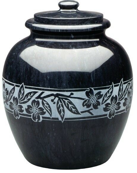 Large/Adult 205 Cubic Inches  Dogwood Natural Marble Urn for Cremation Ashes