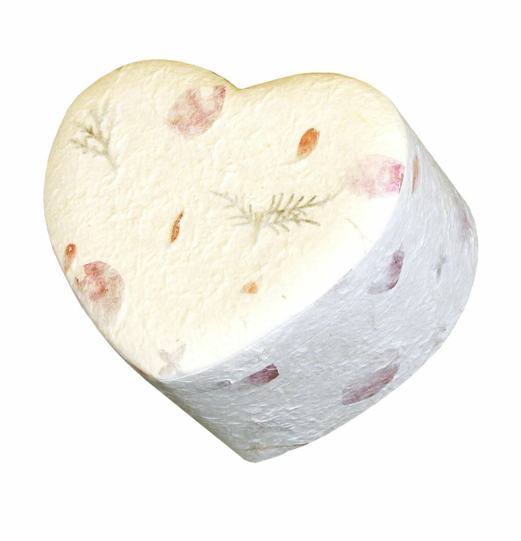 Biodegradable, Eco-Friendly Floral Heart Adult Cremation Urn, 200 Cubic Inches