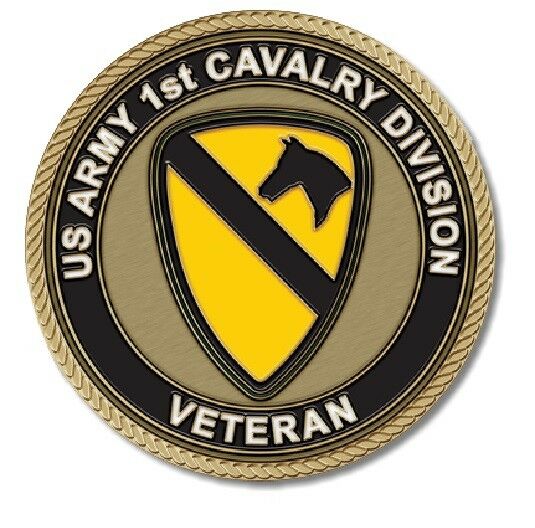 1st Cavalry Medallion for Box Cremation Urn/Flag Case - 2 Inch Diameter
