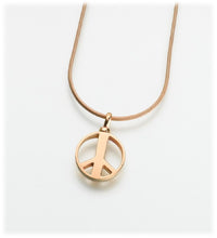 Load image into Gallery viewer, Sterling Silver Peace Sign Memorial Jewelry Pendant Funeral Cremation Urn
