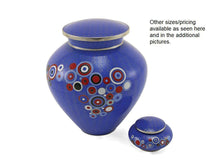 Load image into Gallery viewer, Blue Cloisonne Adult 200 Cubic Inch Funeral Cremation Urn for Ashes
