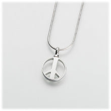 Load image into Gallery viewer, Sterling Silver Peace Sign Memorial Jewelry Pendant Funeral Cremation Urn
