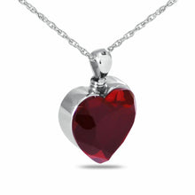Load image into Gallery viewer, Red Heart Stainless Steel Pendant/Necklace Funeral Cremation Urn for Ashes
