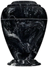 Load image into Gallery viewer, Large 235 Cubic Inch Georgian Vase Black Marlin Cultured Marble Cremation Urn

