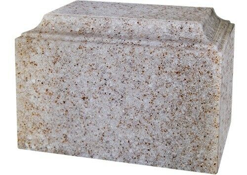 Large/Adult 225 Cubic Inch Tuscany Sandstone Cultured Granite Cremation Urn