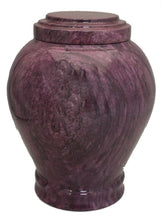 Load image into Gallery viewer, Embrace Purple Natural Marble Adult/Large Funeral Cremation Urn, 220 Cubic Inch
