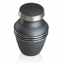 Load image into Gallery viewer, Small/Keepsake 4 Cubic Inches Gray Brass Funeral Cremation Urn for Ashes
