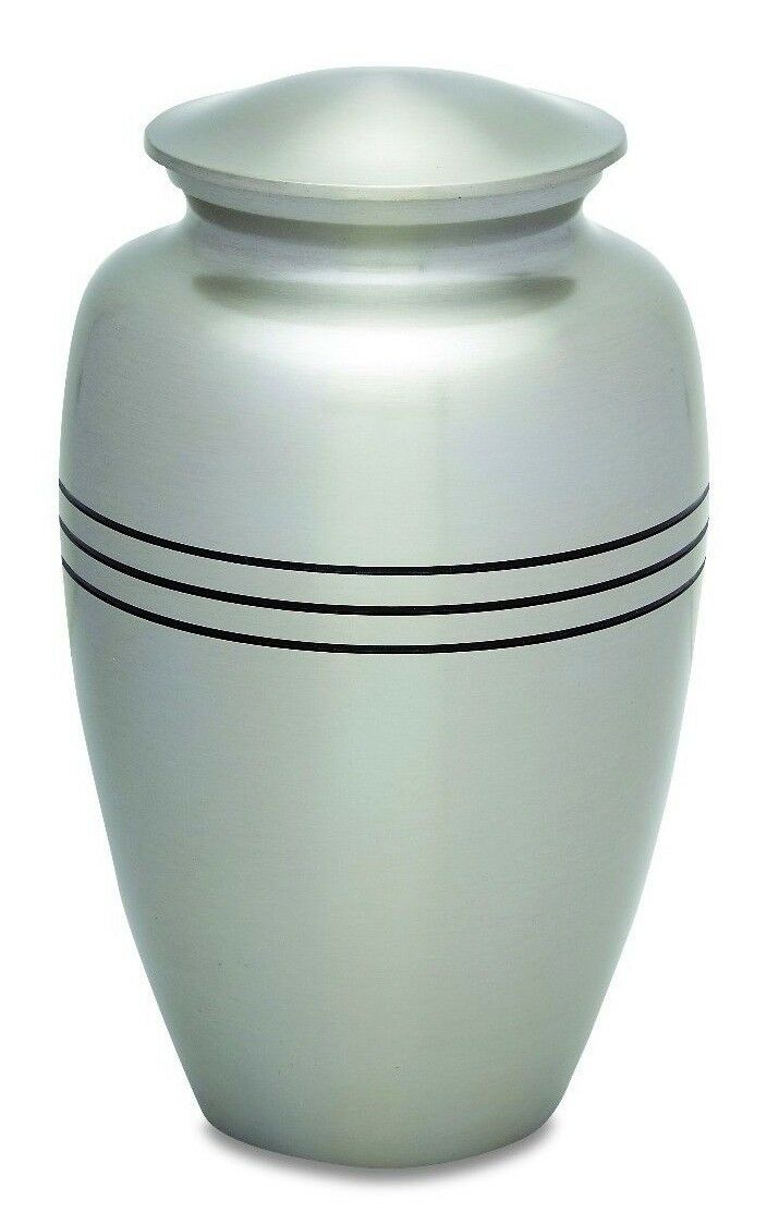 Classic Pewter 210 Cubic Inches Large/Adult Funeral Cremation Urn for Ashes
