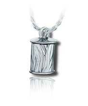 Load image into Gallery viewer, Sterling Silver Sand Dune Traditional Funeral Cremation Urn Pendant w/Chain

