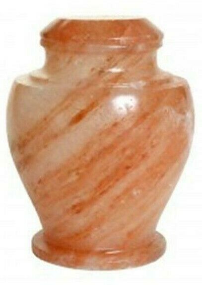 Large/Adult 220 Cubic Inch Biodegradable Peach Salt Funeral Cremation Urn