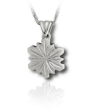 Load image into Gallery viewer, Sterling Silver Snow Flake Funeral Cremation Urn Pendant for Ashes w/Chain
