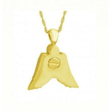 Load image into Gallery viewer, 18K Solid Gold Little Angel Pendant/Necklace Funeral Cremation Urn for Ashes
