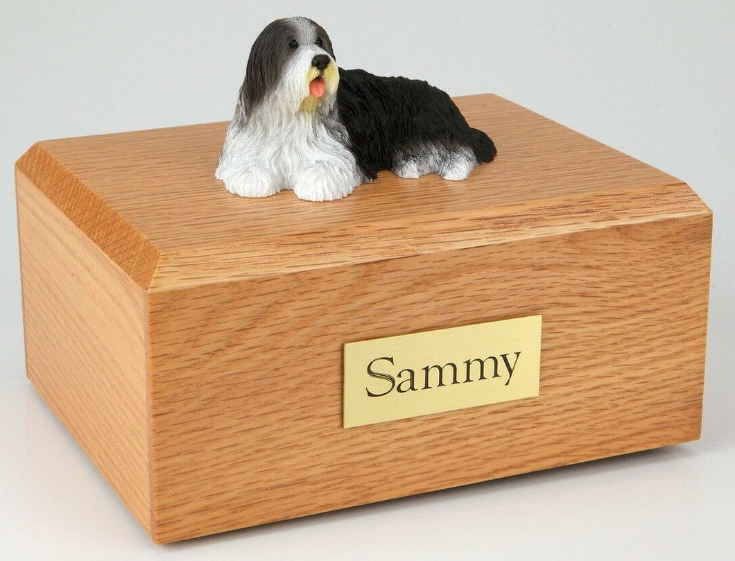 Bearded Collie Pet Funeral Cremation Urn Avail in 3 Different Colors & 4 Sizes