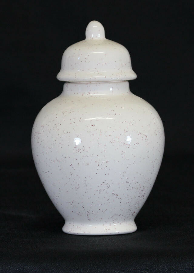 Small/Keepsake 21 Cubic Inch Speckled Ceramic Funeral Cremation Urn for Ashes