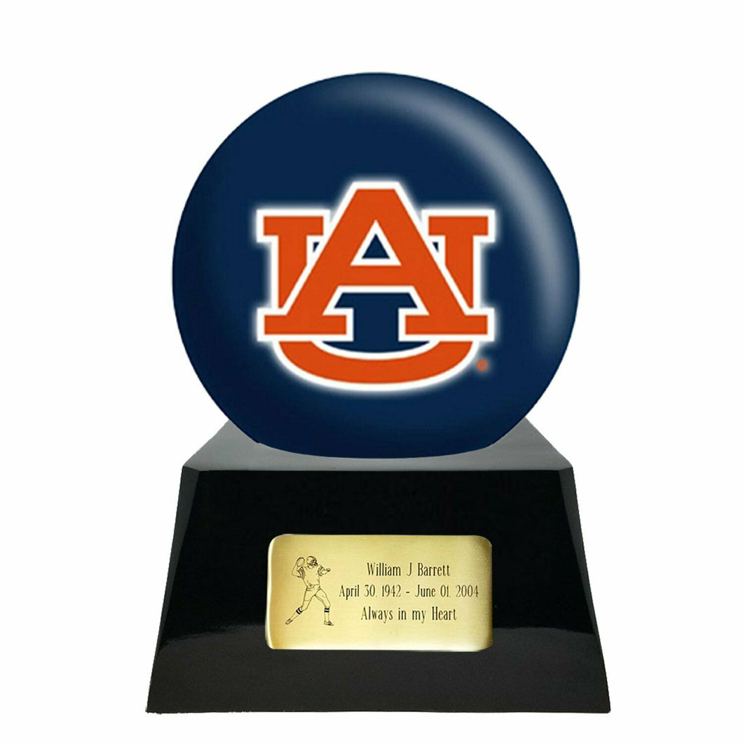 Large/Adult 200 Cubic Inch Auburn Tigers Metal Ball on Cremation Urn Base