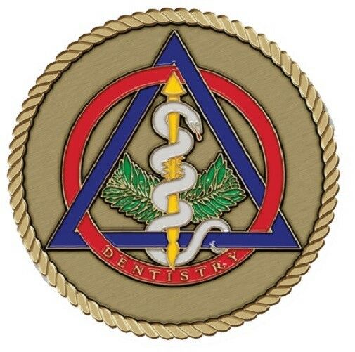 Dentistry Medallion for Box Cremation Urn/Flag Case - 2 Inch Diameter