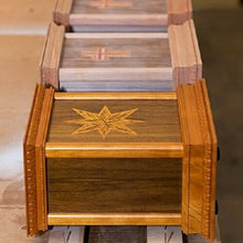 Load image into Gallery viewer, Companion 450 Cubic Inch Walnut Framed Handcrafted Wood Funeral Cremation Urn
