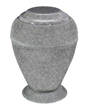 Load image into Gallery viewer, Large 235 Cubic Inch Georgian Vase Military Gray Cultured Marble Cremation Urn
