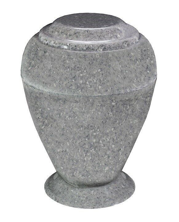 Large 235 Cubic Inch Georgian Vase Military Gray Cultured Marble Cremation Urn