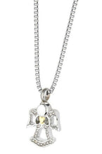 Load image into Gallery viewer, Angels Holding Gold Heart Pendant/Necklace Funeral Cremation Urn for Ashes
