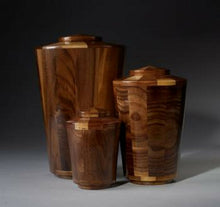 Load image into Gallery viewer, Praise Adult Black Walnut Wood Funeral Cremation Urn, 210 Cubic Inches
